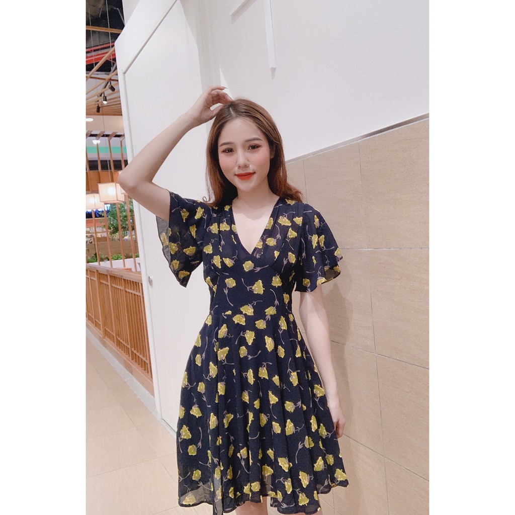 Đầm xòe ngắn tay xòe nhún ngực DEA0201- 20Again | BigBuy360 - bigbuy360.vn