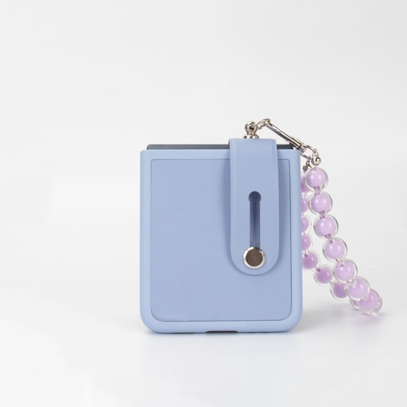 2 màu - Ốp Samsung Z Flip5 - Z Flip4 - Z Flip3 - Flip 4 mickey gold kèm quai da phối màu dễ thương