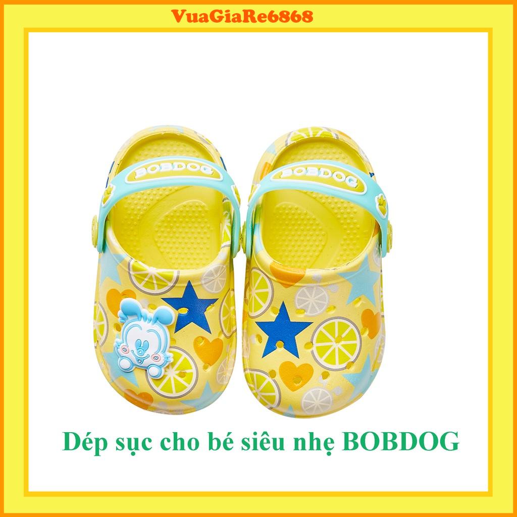 Dép sục cho bé siêu nhẹ BOBDOG Hoa quả mềm, êm, chống trơn trượt MÃ KS113