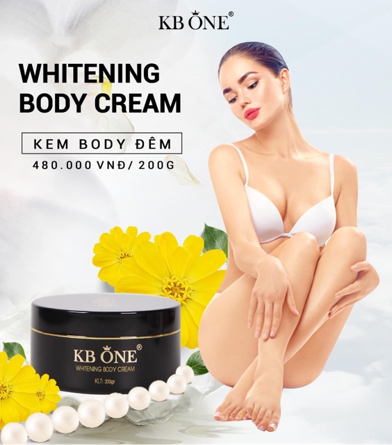 Kem dưỡng trắng toàn thân Whitening Body Cream KBONE