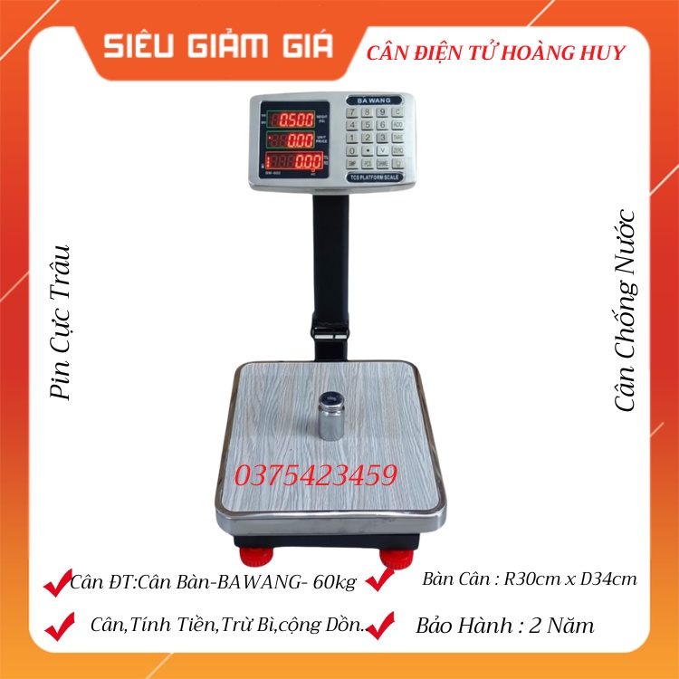 Cân bàn điện tử tính tiền BA WANG -  dùng cho cân hàng hóa,