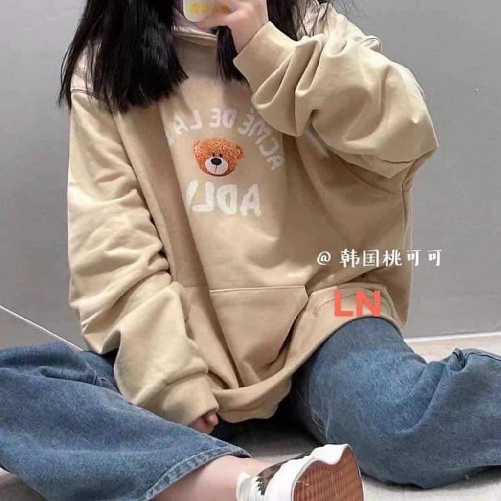 Áo hoodie adlv in hình chú gấu siêu hot, chất liệu nỉ bông mềm mịn đang hot