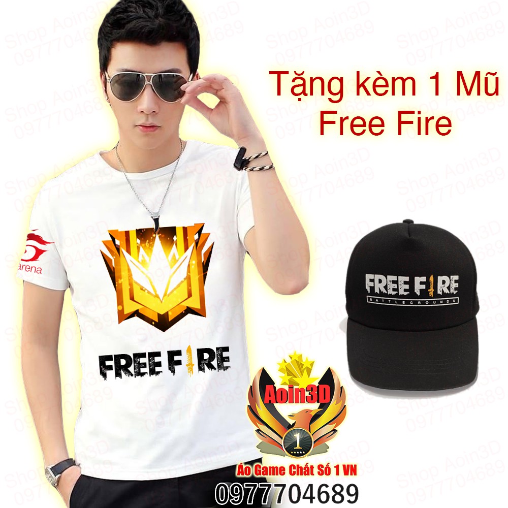 Áo Free Fire Đại Kiện Tướng Tặng kèm Mũ FF - CTCT Shop Aoin3D