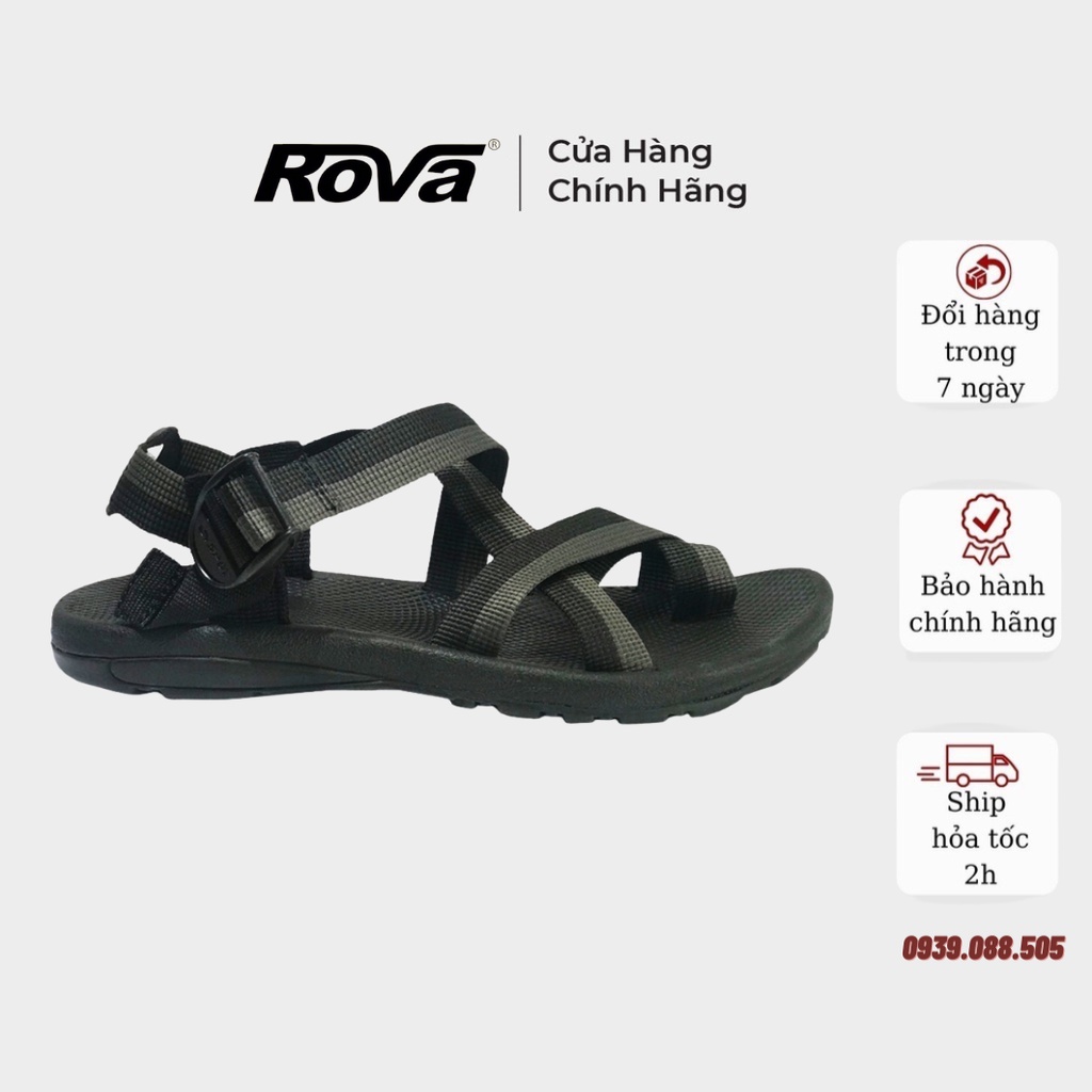 Giày Sandal Rova Nam Nữ Quai Chéo dạo phố đi chơi đi học RV117