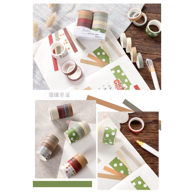 Bộ 10 Cuộn Băng Keo Giấy In Họa Tiết Chữ Sweetland Độc Đáo Dùng Trang Trí DIY