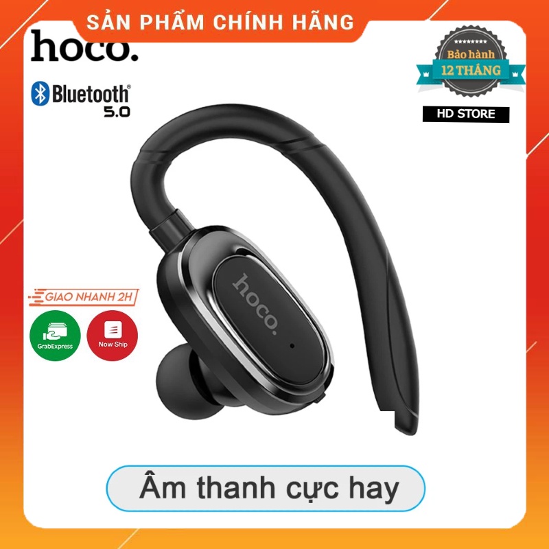 Tai Nghe Bluetooth Nhét Tai Hoco E26 Plus V5.0. Tai Nghe E26 Plus Móc Tai, Đệm Tai Bằng Cao Su. Bảo Hành 12 Tháng