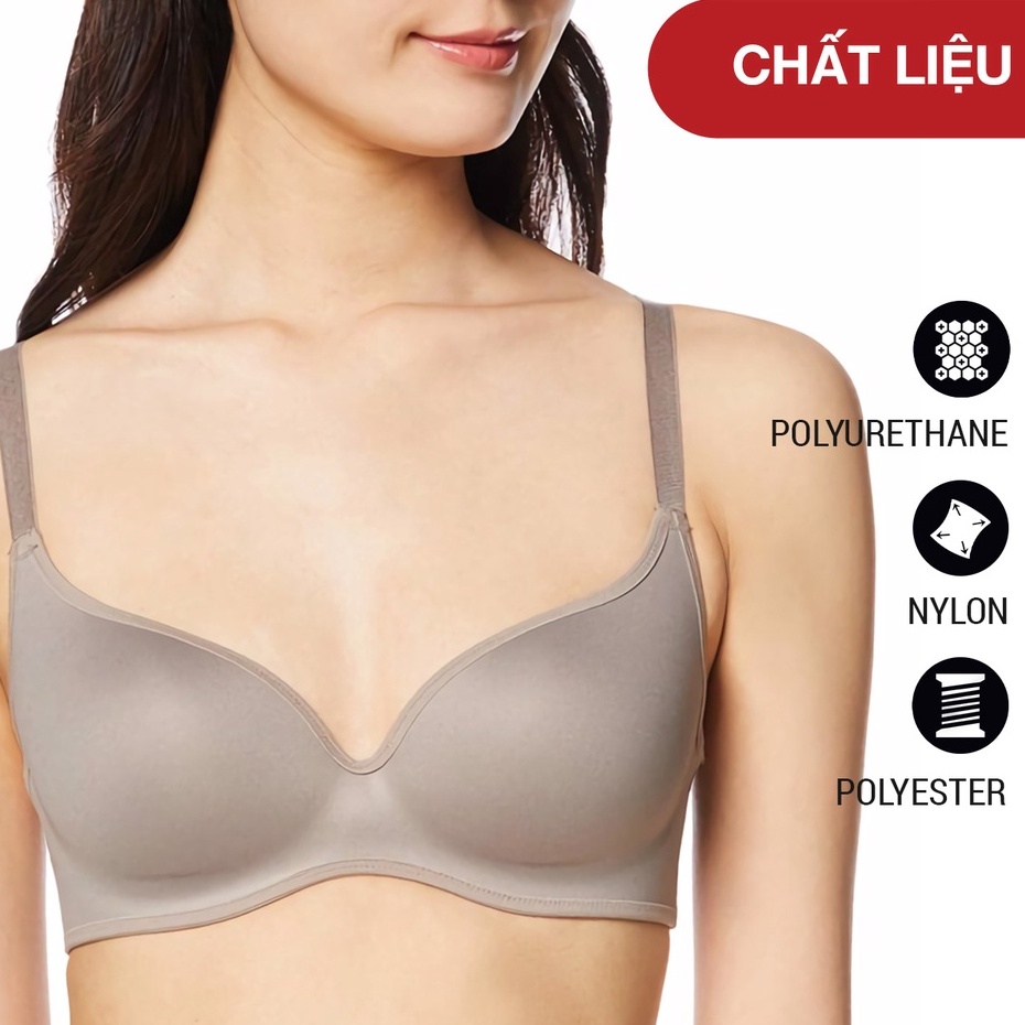 Áo lót nữ không gọng mút mỏng định hình ngực Tuché Gunze Future Bra JB6013H Nội Địa Nhật