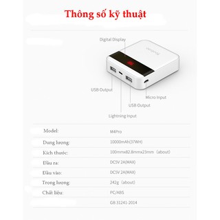 Pin sạc dự phòng Yoobao M4Pro 10000mAh