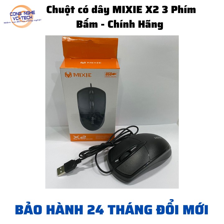 Chuột có dây MIXIE X2 3 Phím Bấm - Chính Hãng - Bảo Hành 24 Tháng