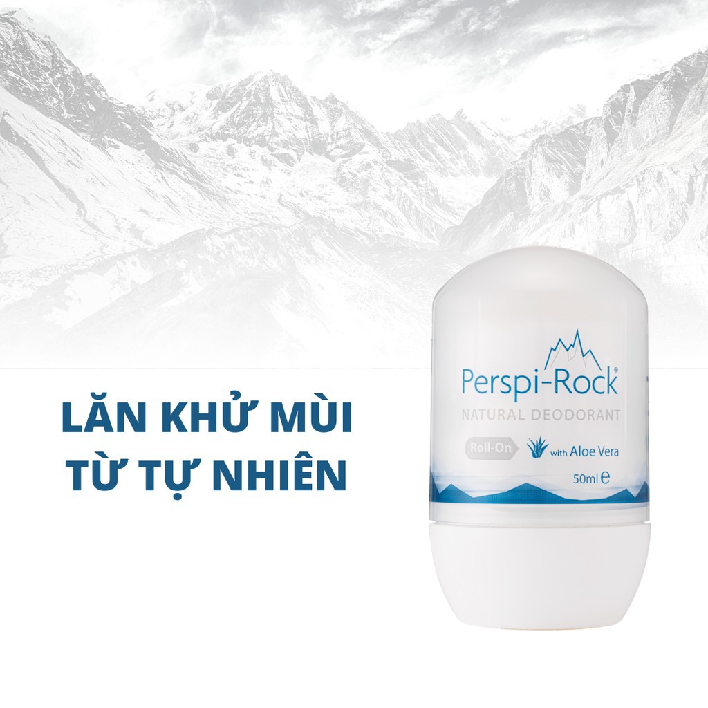 [Mã COSGLORIAT4 -8% đơn 250K] Lăn Khử Mùi Tự Nhiên Perspi-Rock Natural Deodorant Roll On 50ml