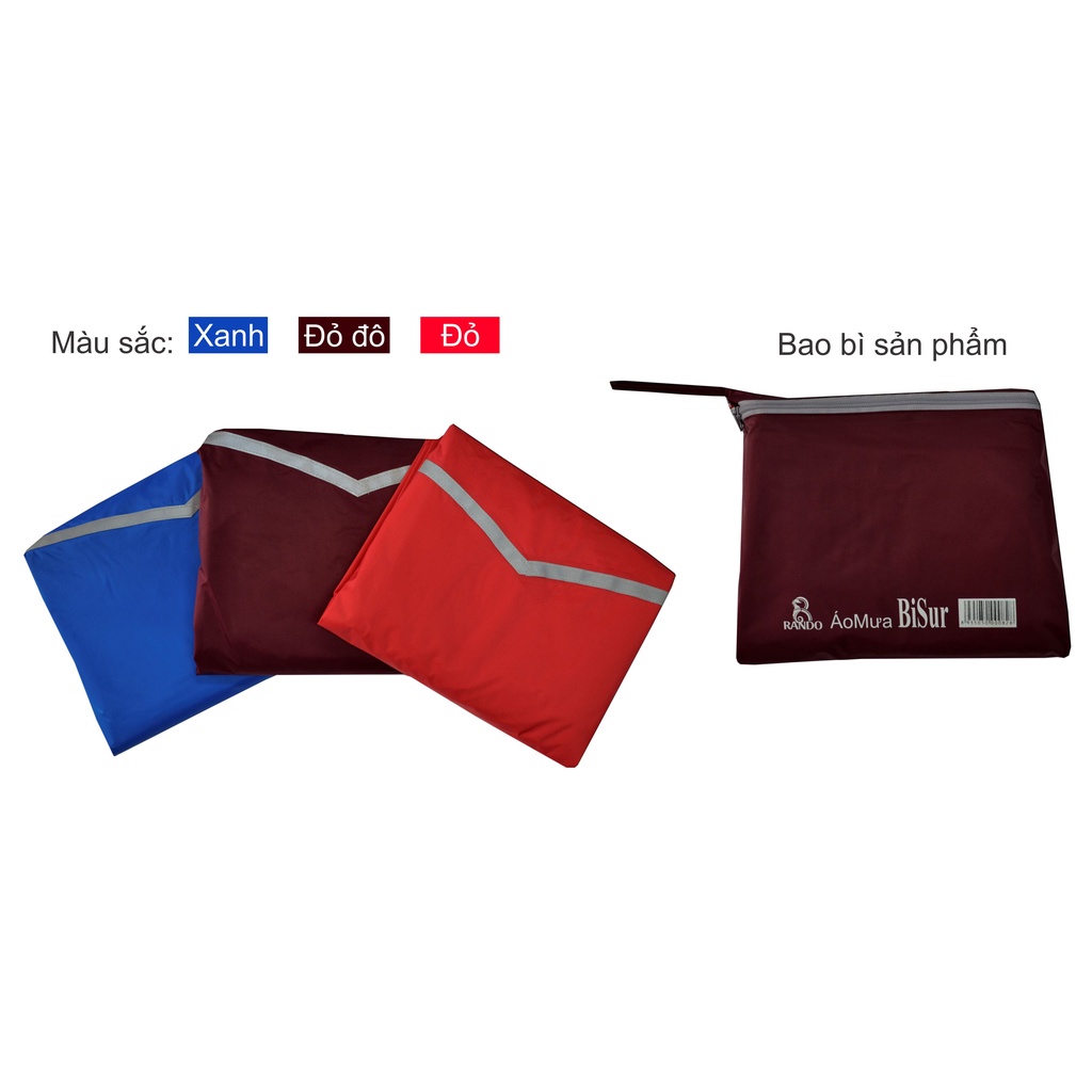 Áo mưa Rando Poncho Bisur Bít Sườn - Chất liệu cao cấp, an toàn. Thiết kế áo đẹp, tiện dụng | HBauto