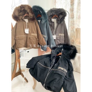 ÁO KHOÁC KAKI THÊU CHỮ LÓT LÔNG FORM TO MŨ RỘNG HÀN QUỐC ULZZANG CAO CẤP