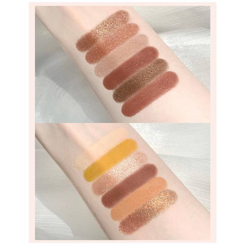 Bảng Phấn Mắt 12 Màu Sắc Hiệu Ứng Lì/ Ánh Nhũ Chống Nước Bền Màu Dài Lâu