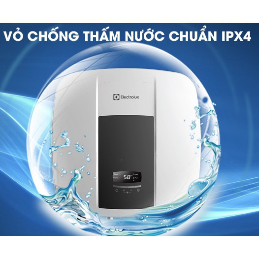 Máy nước nóng gián tiếp có remote Electrolux EWS302DX-DWE 30 lít 2500W - Made in Vietnam (Màu trắng) - KHÔNG KÈM VÒI SEN