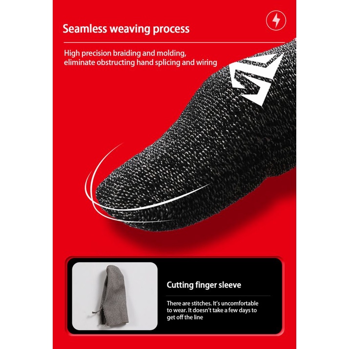 Gaming Finger Sleeve Gamers Sweatproof Breathable Fingertips Gloves For PUBG Mobile Games Anti-slip Fingertip Cover