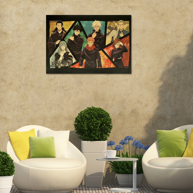 Tranh Treo Tường Trang Trí In Hình Nhân Vật Anime Phong Cách Retro