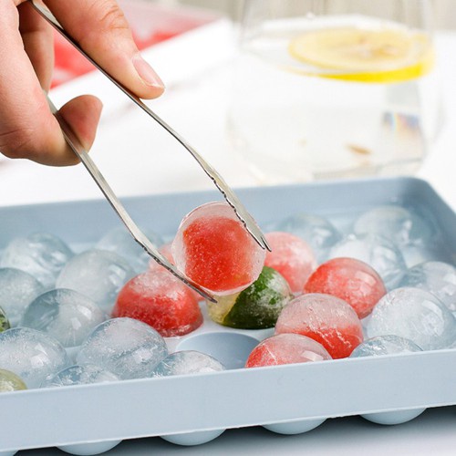 Khay Làm Đá Bi Nhựa Tròn Làm Khuôn Rau Câu, Khay Đá Viên Tròn 33 Viên Hàng