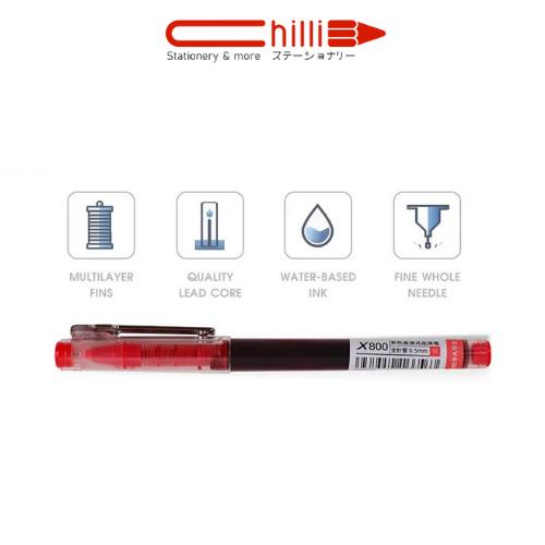 Bút Gel Beifa X800 Ngòi 0.5mm 6 Màu Xinh Xắn Có Bộ Điều Chỉnh Mực Thông Minh Siêu Tiện Lợi