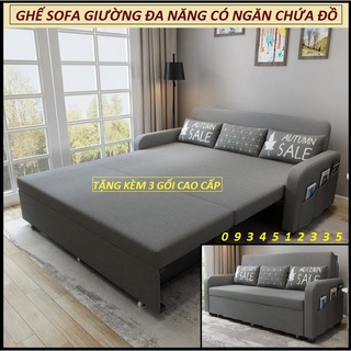Giường sofa đa năng. giường sofa thông minh gấp gọn thành ghế sofa có ngăn chứa đồ. kt 1m6 x 1m9