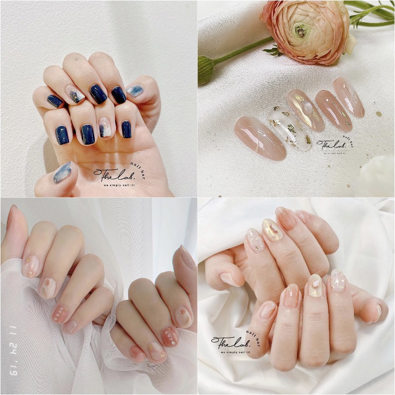 Phụ Kiện Lá Vàng Dùng Trang Trí Móng, Sticker Lá Bạc Làm Nail