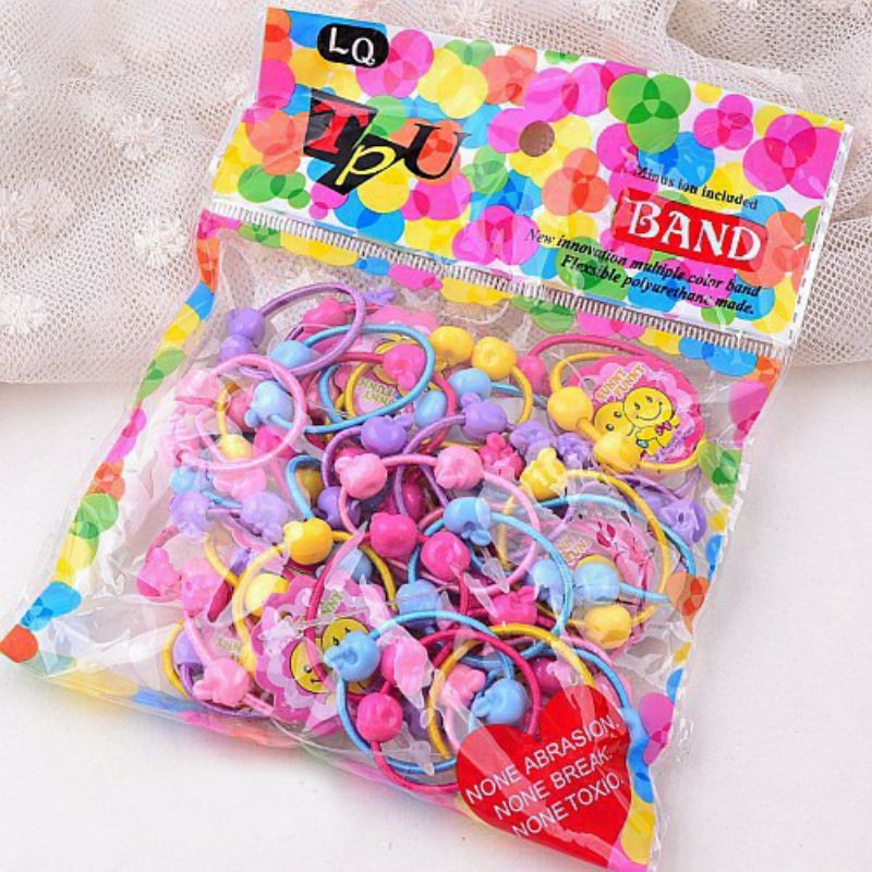 SET 50 CÁI | CHUN BUỘC TÓC CHO BÉ MIX NHIỀU MÀU | VIDEO THẬT | KISS PLAZA