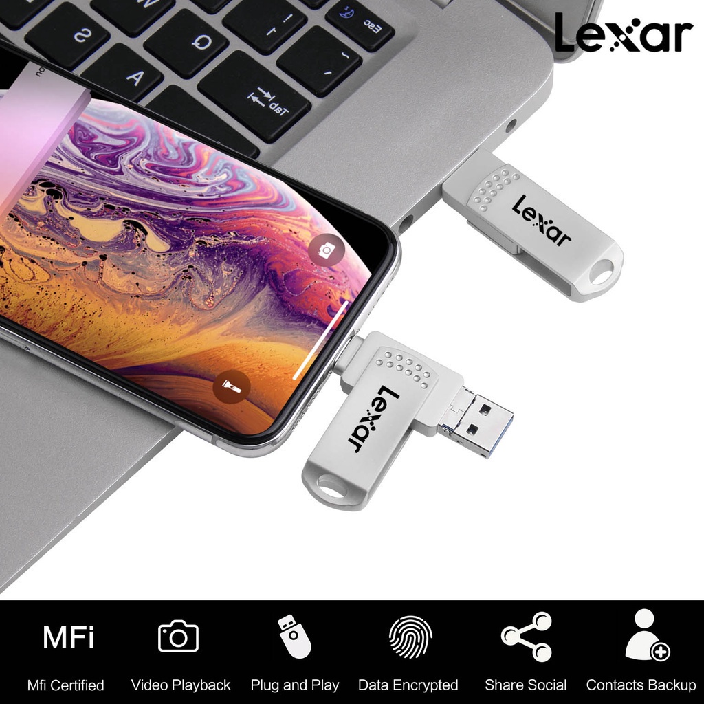 Usb Otg 256gb 3 Trong 1 Cho Iphone