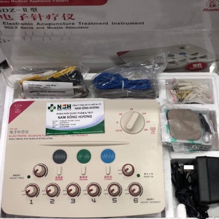 ❤[HÀNG CHÍNH HÃNG] Máy điện châm đa năng Hoa Đà đỏ Hwato SDZ II (6 cọc, 12 kim) máy điện châm điện xung Hoa Đà SDZ II