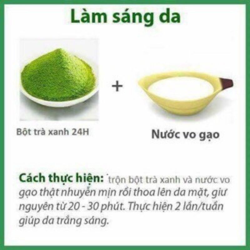 [ CAM KẾT CHUẨN KO SẼ ĐỀN BÙ KHÁCH ] Bột trà xanh nguyên chất đẹp da, giảm nhờn , hàng mới , chính hãng