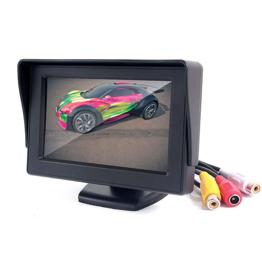 4.3" TFT LCD Rotary Backup Monitor For Car Reversing Rear View Camera GPS DVD
