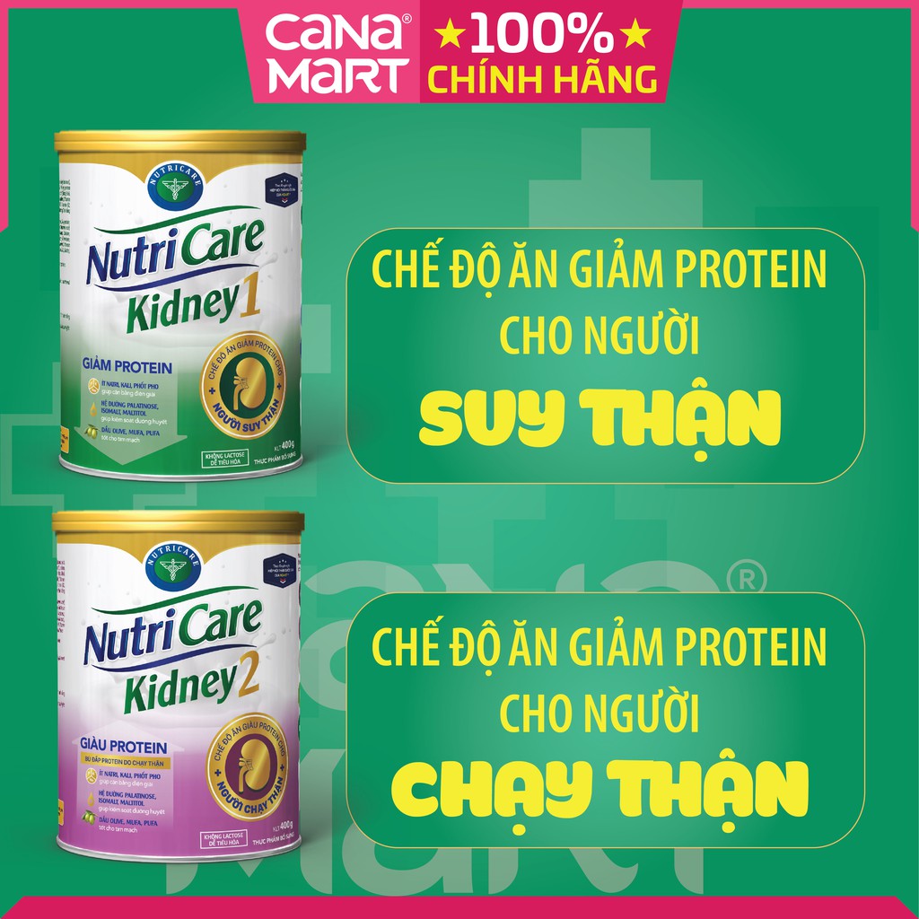 Sữa bột Nutricare Kidney 1 - dinh dưỡng cho người suy thận, tiền chạy thận nhân tạo (400g)