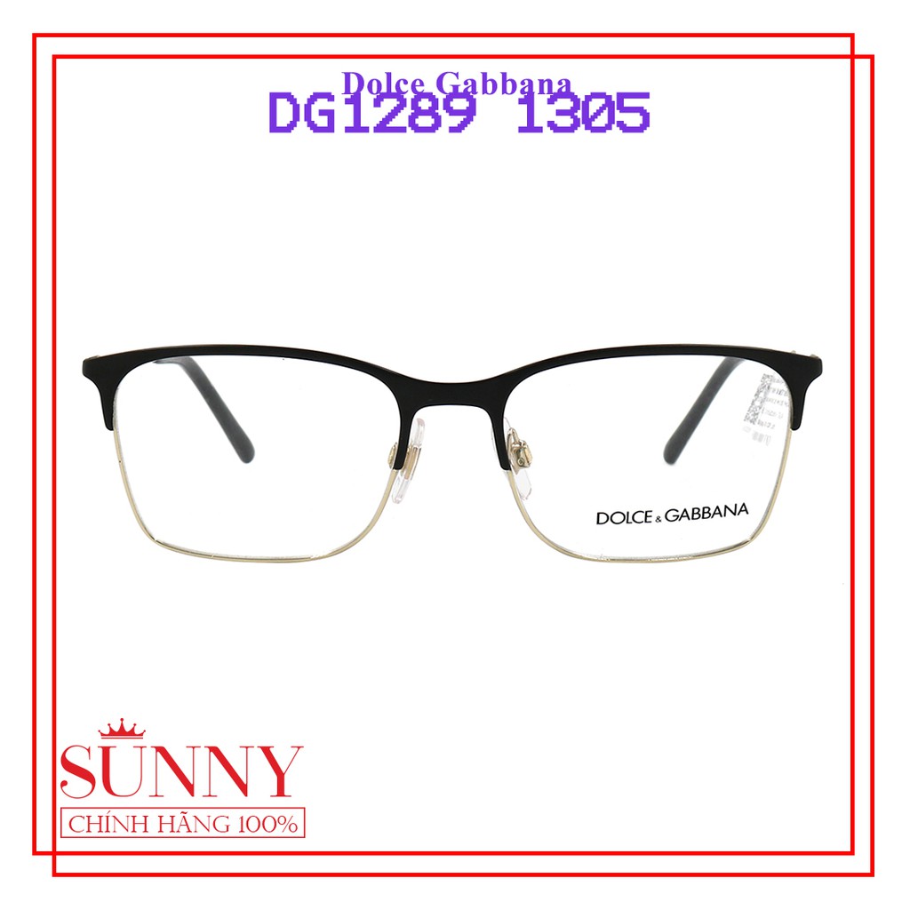 Gọng kính nam nữ chính hãng Dolce & Gabbana DG1289 1305 màu sắc thời trang, thiết kế dễ đeo bảo vệ mắt