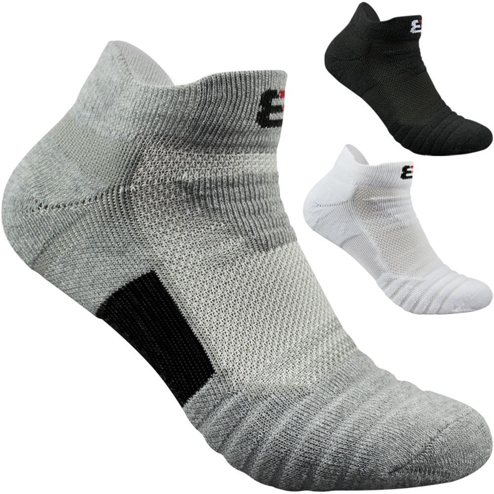 AROMA Thick Short Socks Towel Basketball Socks Men's Socks Bottom Outdoor Basketball Cotton Short Sports Boat Socks/Multicolor
