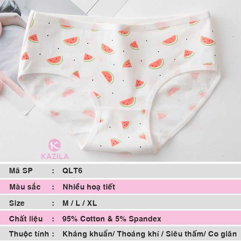 [Mã 12FASHIONSALE1 giảm 10K đơn 50K] Quần lót Teen nữ dễ thương hình Dưa Hấu, Quần lót nữ cotton kháng khuẩn Kazila QLT6 | BigBuy360 - bigbuy360.vn