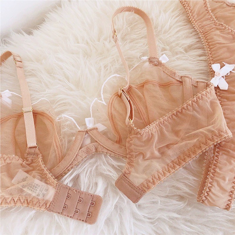 Bộ Đồ Lót Ren Lưới Venice Tulip Siêu Mỏng Có Gọng Không Đệm S140 | BigBuy360 - bigbuy360.vn