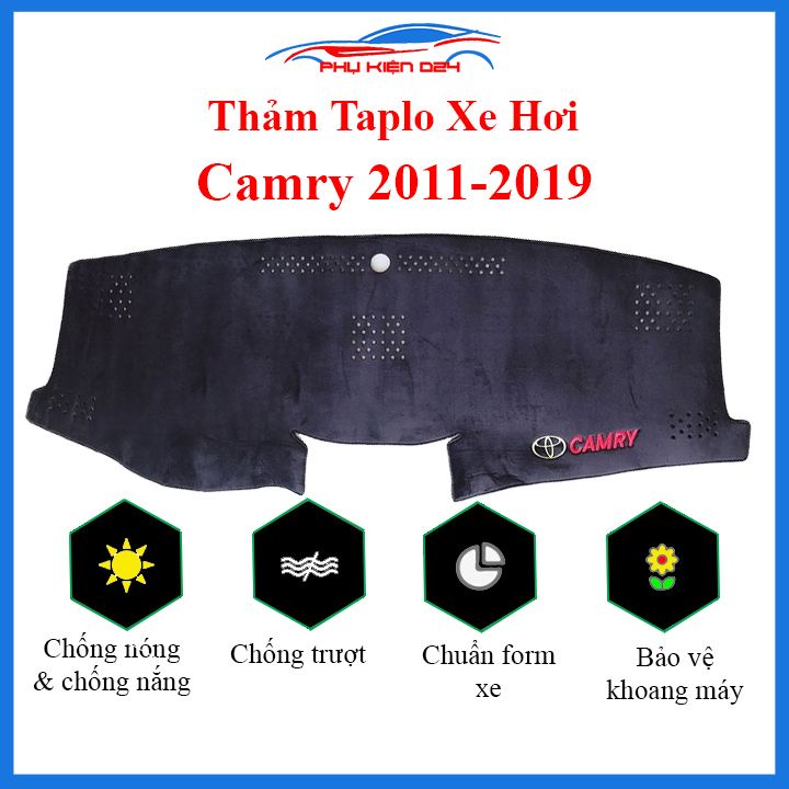 Thảm taplo Camry 2011-2012-2013-2014-2015-2016-2017-2018-2019-2020-2021-2022 chống nắng nóng mở rộng tầm nhìn