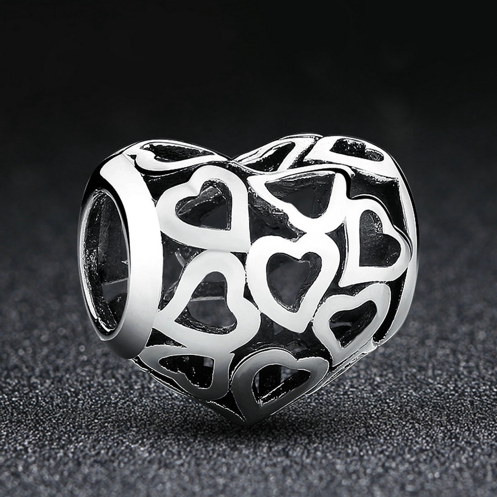 Charm trái tim Bamoer AIC017 phụ kiện cho vòng tay thời trang