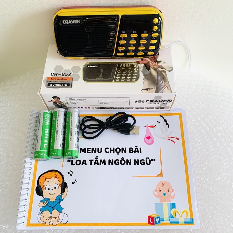 Loa Craven 853 3 Pin -Loa nghe tiếng anh trẻ em , Đài FM (Bảo Hành 6 Tháng)