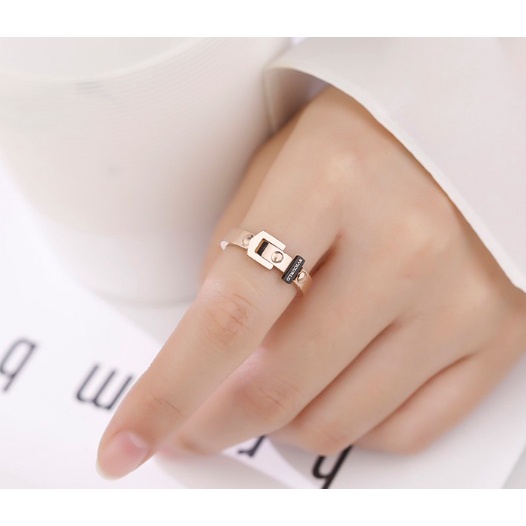 [FreeShip] Nhẫn nữ Titan BELOVE đinh tán thắt lưng J2-106 - CAM KẾT KHÔNG BAY MÀU