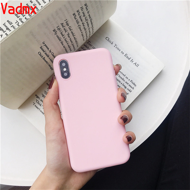 Ốp điện thoại silicon màu trơn hợp thời trang cho Oppo A12 A12E A7 A5S A3S R17 Pro
