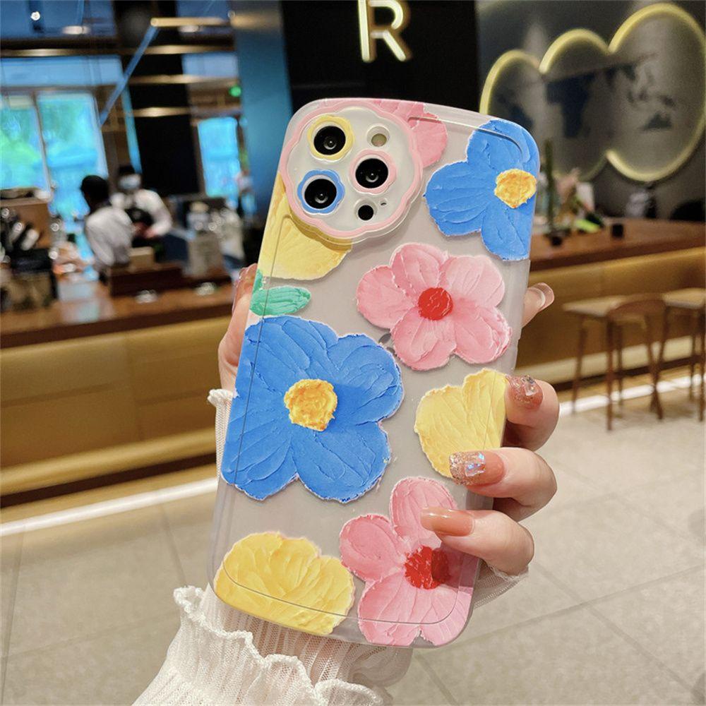 Ốp Điện Thoại TPU Mềm Trong Suốt Siêu Mỏng In Họa Tiết Tranh Sơn Dầu Cho iPhone 13Pro Max