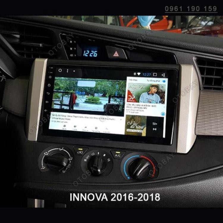 Mặt Dưỡng Xe Toyota innova 2017-2020 Lắp Màn Hình Android 9 inch Kèm Dây Nguồn nakha