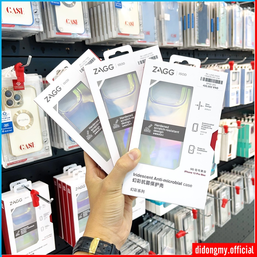 Ốp lưng Kháng Khuẩn ZAGG Irisdescent Anti-microbial Case Đổi Màu Theo Góc Nhìn (iPhone 13 Series)