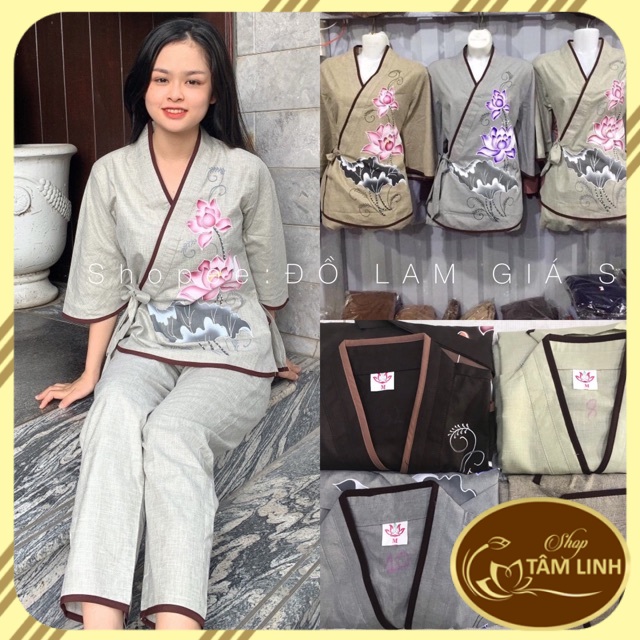 Áo Lam Đi Chùa &amp; XÉO NƠ SEN VẼ VẢI ẤN ĐỘ GIÁ RẺ VÔ ĐỊCH