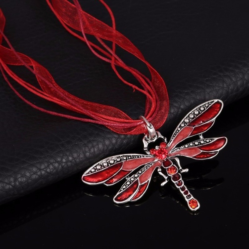 Vòng cổ Hợp Kim Hình Chuồn Chuồn Đính Đá Xinh Xắn Cho Nữ