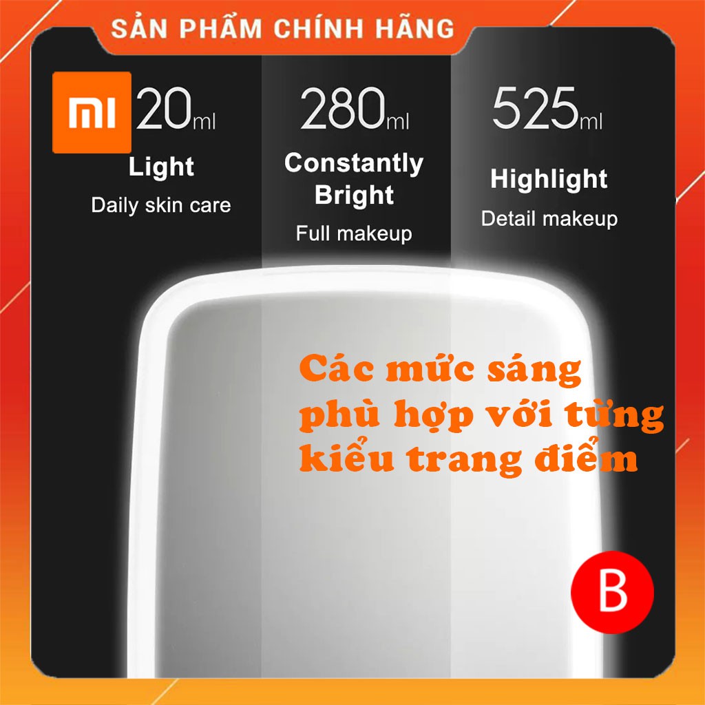 Gương trang điểm Xiaomi Jordan July NV026 có đèn led, dung lượng pin lên đến 1200mAh