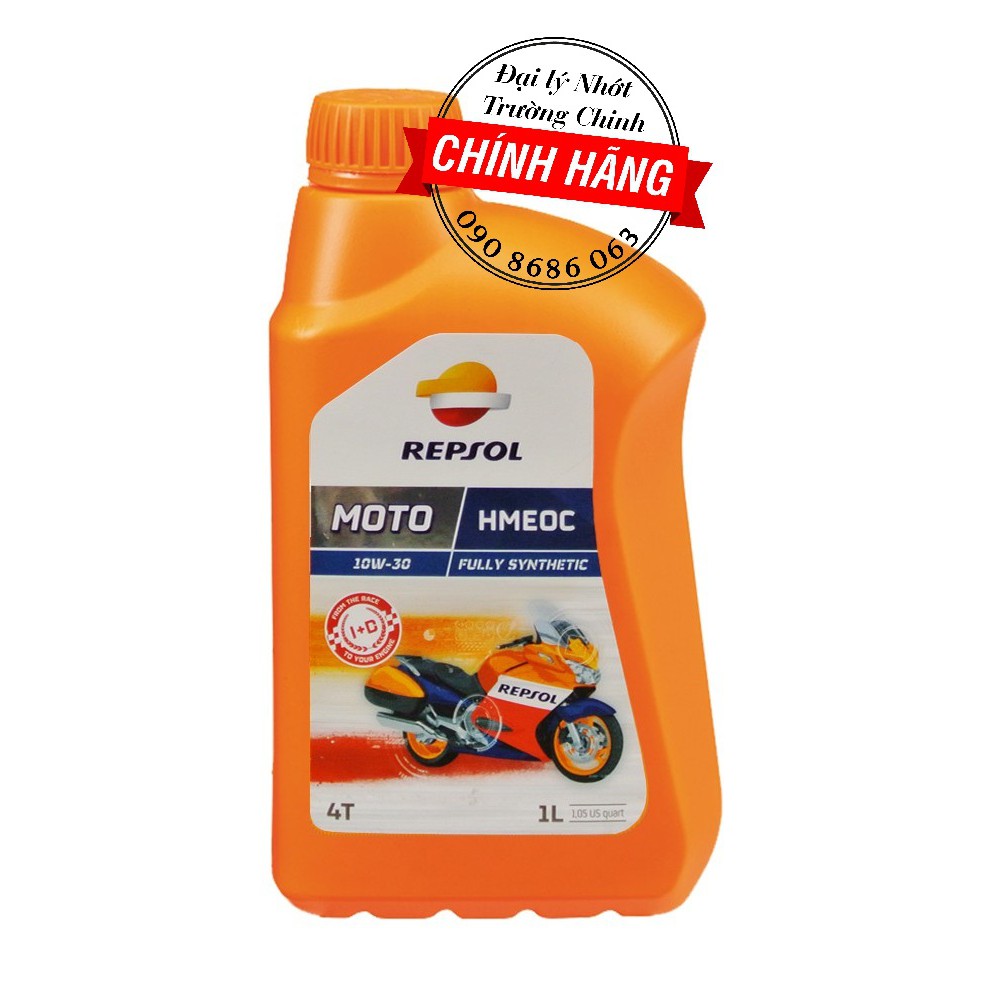 Nhớt Repsol Moto HMEOC 4T 10W30 dành cho xe số Tem Biển Việt