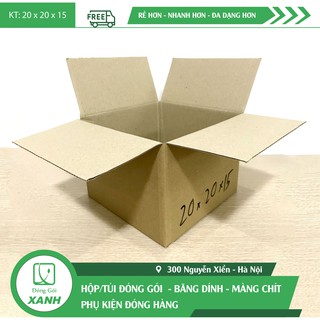 [TIẾT KIỆM] 50 hộp carton 20x20x15 cm sóng B, loại dầy