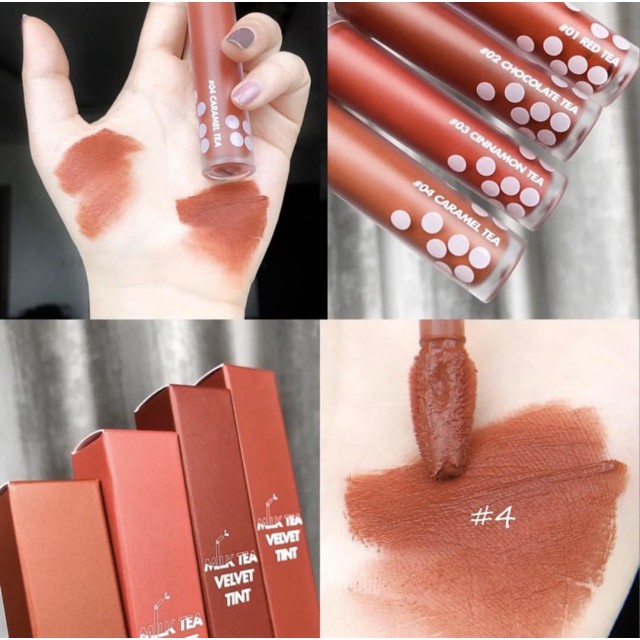 Son Kem Lì FREESHIP Son kem lì Romand Milk Tea Velvet Tint 4.4g