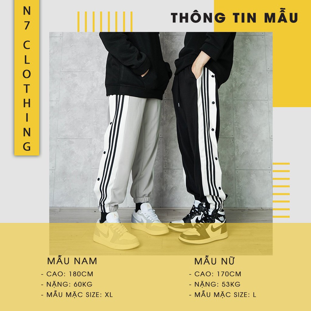 Quần ống rộng CÚC POLY unisex N7 phối ba sọc bo gấu thun dáng suông nam nữ cao cấp bigsize thu đông basic pants | BigBuy360 - bigbuy360.vn