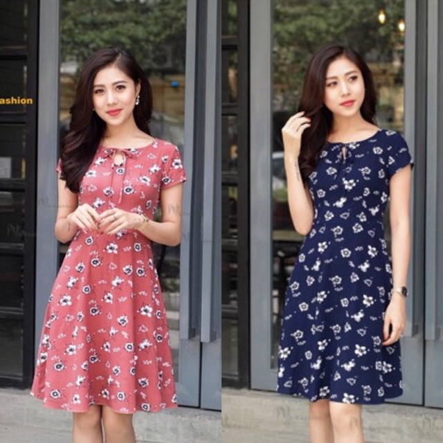(đã cập nhật)Đầm hoa thắt nơ cao cấp V65 | BigBuy360 - bigbuy360.vn